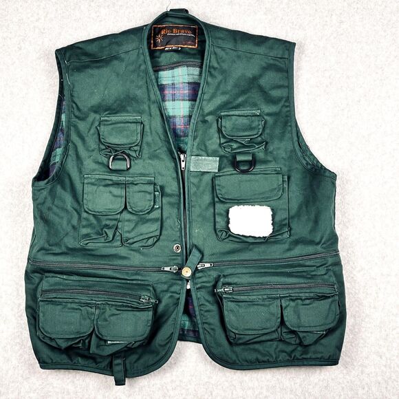 Rio Bravo Vest Hunter Green Reversible Cargo Tactical Utility Fishing Outdoorsy - Picture 2 of 16